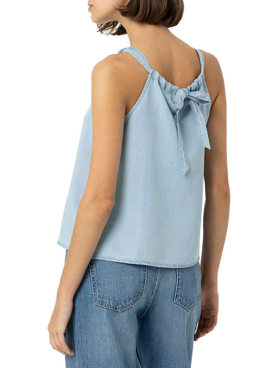 Tiffosi Women's Blouse Sleeveless Blue