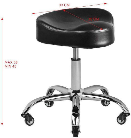 Salon Stools Wheeled Stool Black