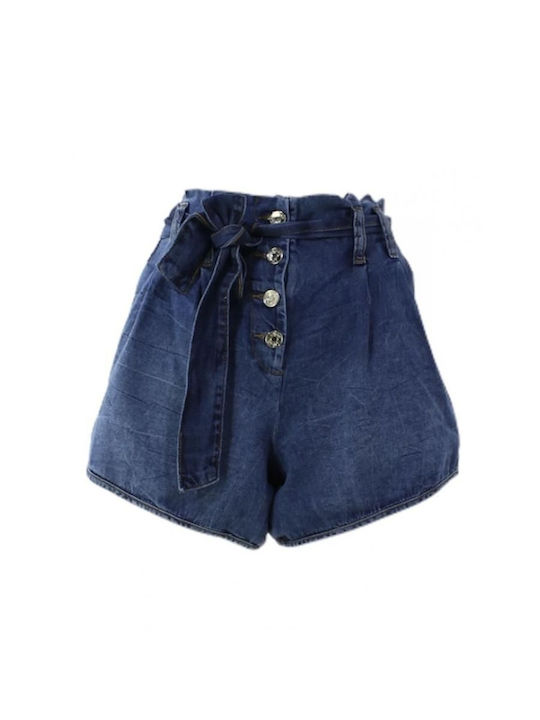 Liu Jo Women's Jean High-waisted Shorts Blue