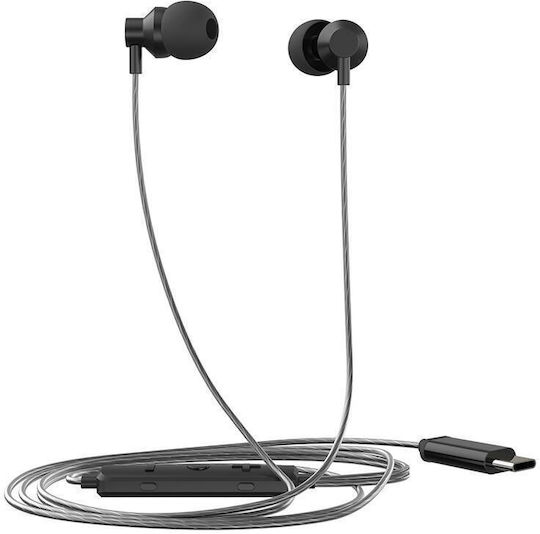 HP Dhh-1127 În ureche Handsfree cu două căști cu mufă USB-C Negru