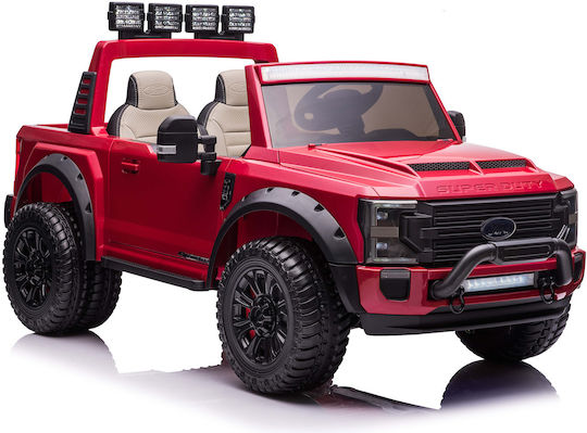 Ford Super Duty 4x4 Două Locuri Cu Telecomandă Licențiat 24 Volt Roșie