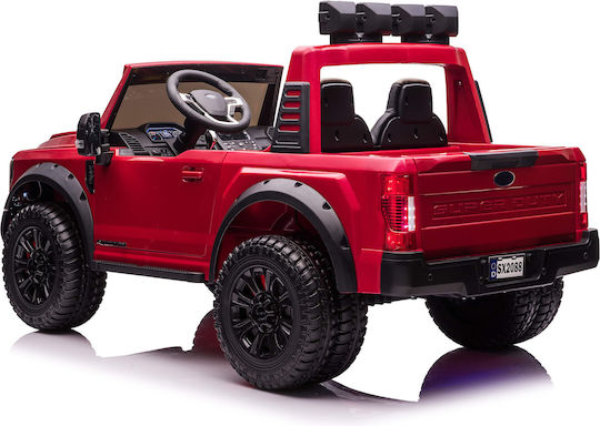 Ford Super Duty 4x4 Două Locuri Cu Telecomandă Licențiat 24 Volt Roșie