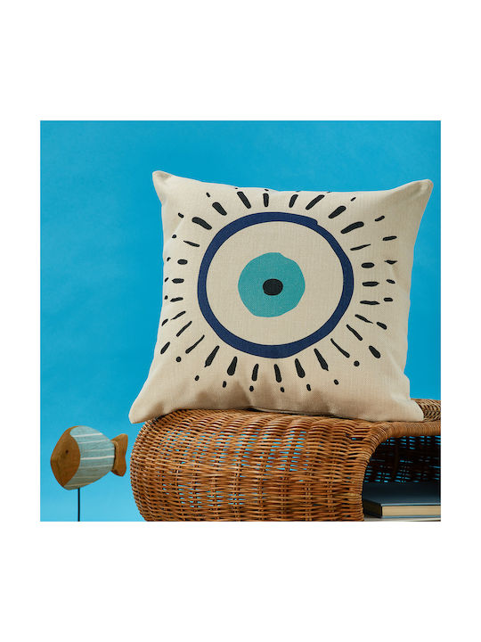 Whitegg Decorative Pillow Case D0203-5 Made of 100% Cotton White 45x45cm
