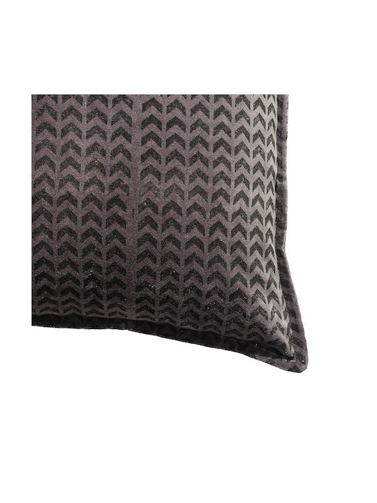 InTheBox Sofa Cushion from Velvet Black Velvet-Black Metal 50x50cm.