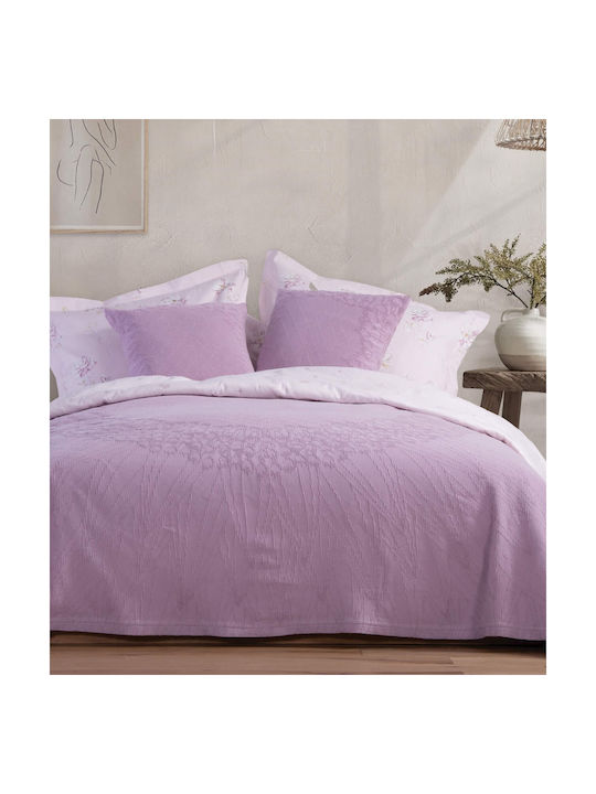 Nef-Nef Homeware Διακοσμητική Μαξιλαροθήκη Vendetta από 100% Βαμβάκι Mauve 50x50εκ.