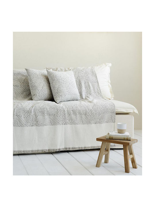 Nima Μαξιλάρι Καναπέ Basida από 100% Βαμβάκι Gray 45x45εκ.