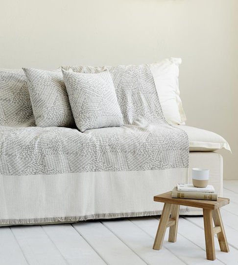 Nima Sofa Cushion Basida 100 Percent Cotton Gray 45x45cm