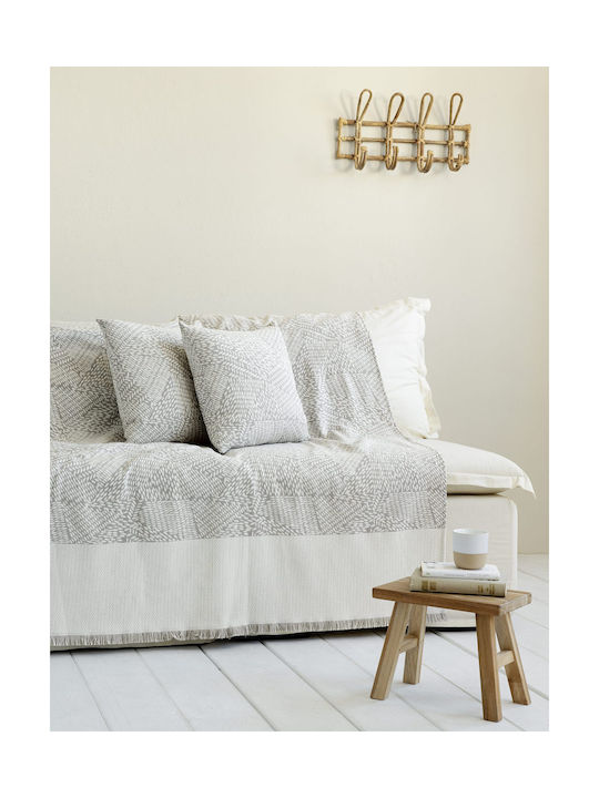 Nima Μαξιλάρι Καναπέ Basida από 100% Βαμβάκι Gray 45x45εκ.