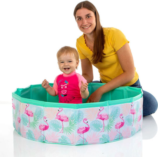 Vedes Flamingo Piscină Gonflabilă Pentru Copii Rotundă Din PVC 75 L Capacitate De Apă 80x20 Cm Turcoaz