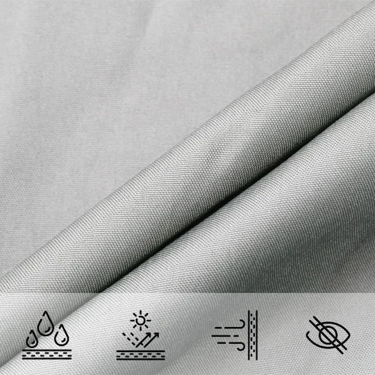 vidaXL Триъгълник Shade Sail Сив с PU покритие 2.5x3.5m