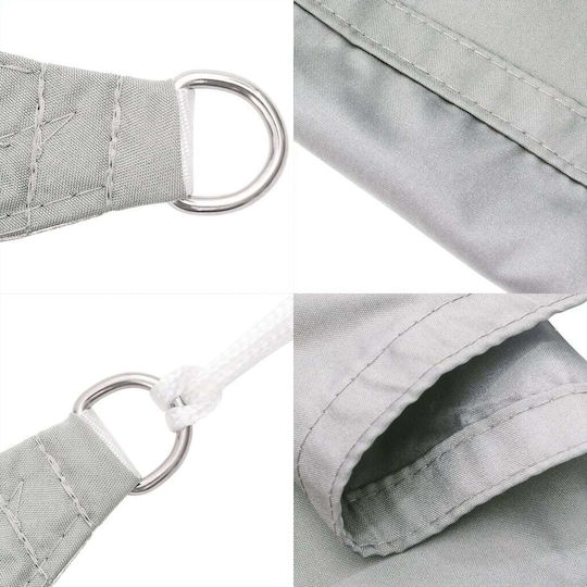 vidaXL Square Shade Sail Gray with PU Coating 4x4m