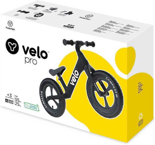 Y-Volution Детски велосипед за баланс Velo Pro Черен