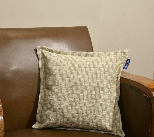 Nautica Decorative Pillow Case from 100% Cotton Beige 43x43cm