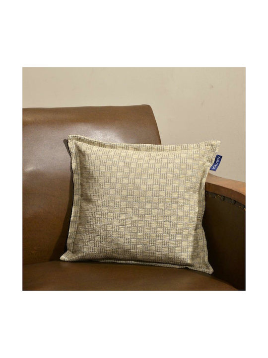Nautica Decorative Pillow Case from 100% Cotton Beige 43x43cm