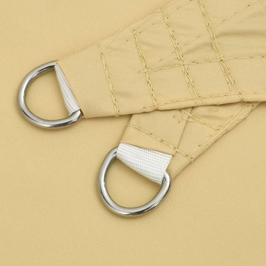 vidaXL Triangle Shade Sail Beige with PU Coating 4x5.8x5.8m