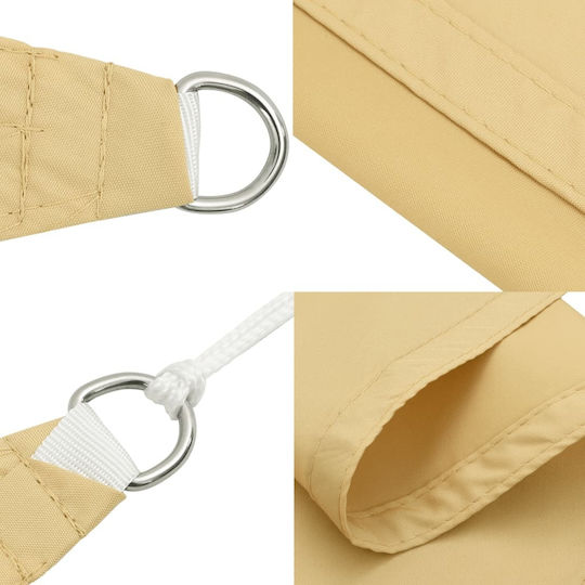 vidaXL Triangle Shade Sail Beige with PU Coating 4x5.8x5.8m