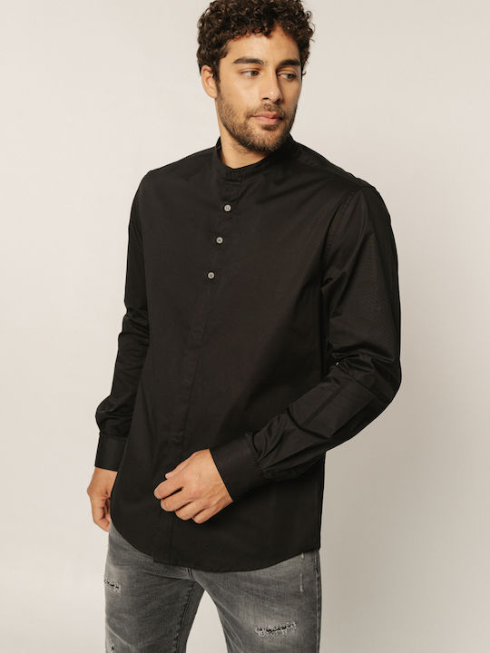 Edward Jeans Men's Shirt Long Sleeve Black