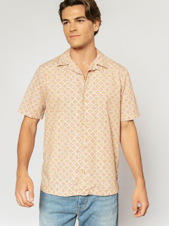 Edward Jeans Tory-b Men's Shirt Short Sleeve Multicolour