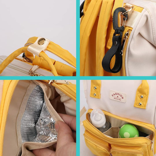 Quasar Τσанта-Смяна на Пелени Yellow-White 37x27x16см.
