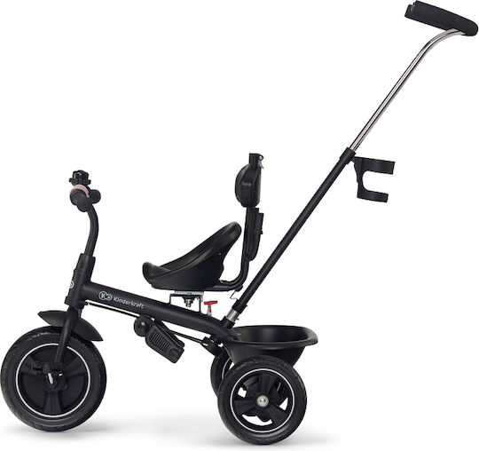 Kinderkraft Freeway Kids Tricycle Convertible, With Storage Basket, Sunshade & Push Handle for 6-18 Months Pink