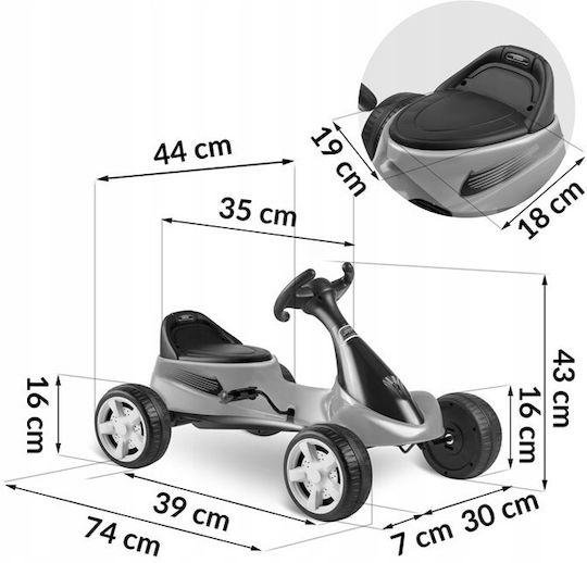 Ricokids Go-Kart για 3-7 Ετών Κόκκινο