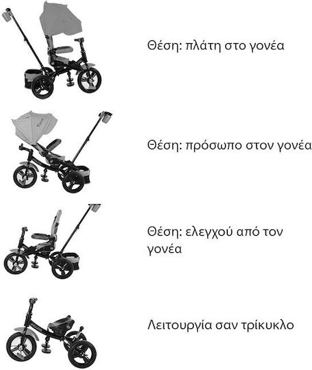 Lorelli Jaguar Air Convertible with Parental Handle for 1.5+ Years Black