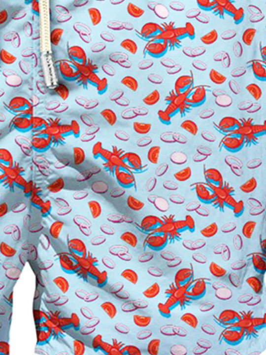 Lighting Micro Fantasy Lobster Salad Men's Swimwear Shorts Lobster Salad with Patterns