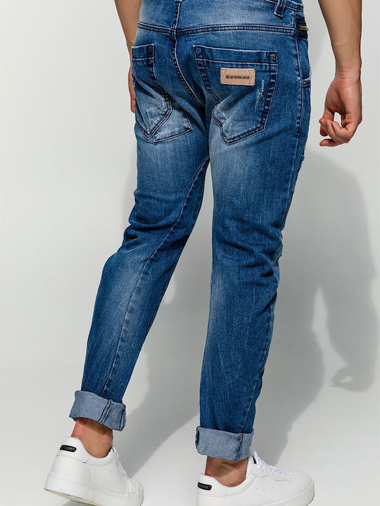 Edward Jeans Men's Jeans Pants in Tapered Line Blue