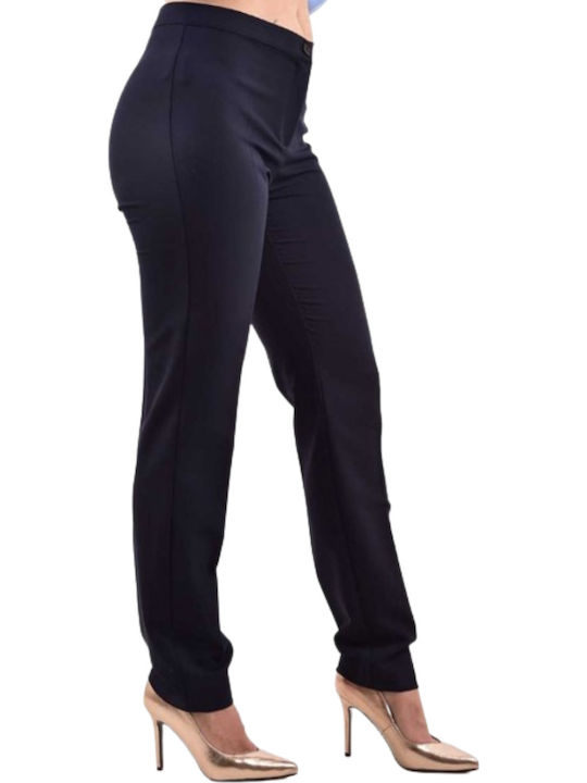 Women's Fabric Trousers Dark Blue
