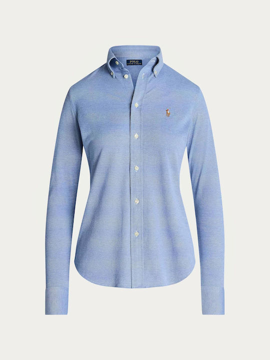 Ralph Lauren Langärmelig Damen Hemd Blau