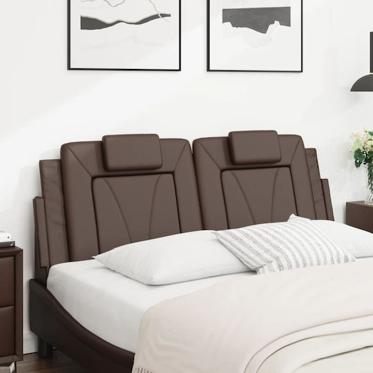 vidaXL Leather Brown Bed Headboard Cushion