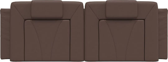 vidaXL Leather Brown Bed Headboard Cushion
