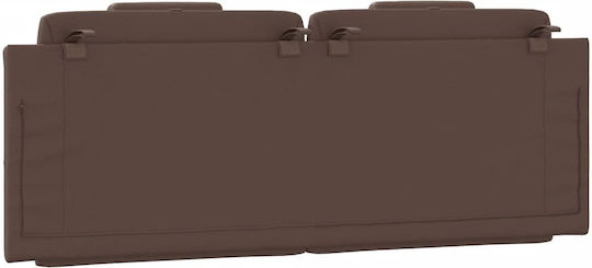 vidaXL Leather Brown Bed Headboard Cushion