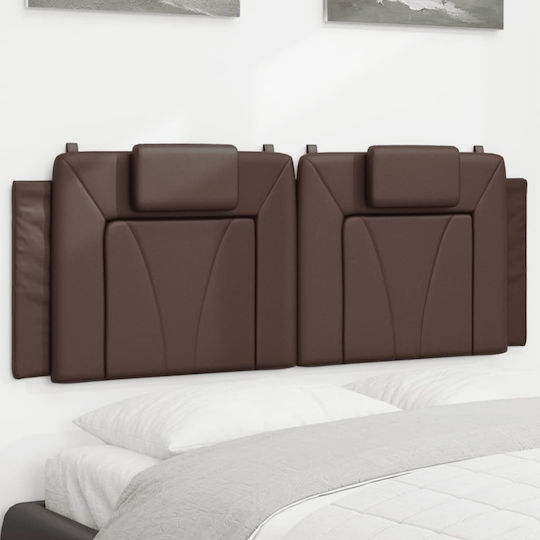 vidaXL Leather Brown Bed Headboard Cushion