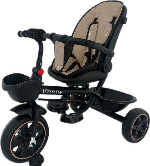 Funny Foldable and Convertible for 1.5+ Years Beige Kids Tricycles