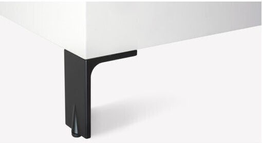 Mafos Metallisches Möbelbein Schwarz Matt