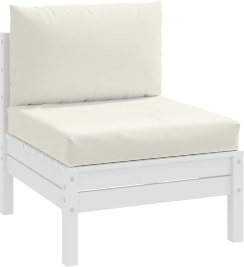 vidaXL Pallete Bench Cushion with Backrest Beige 2 Pieces 60x60cm