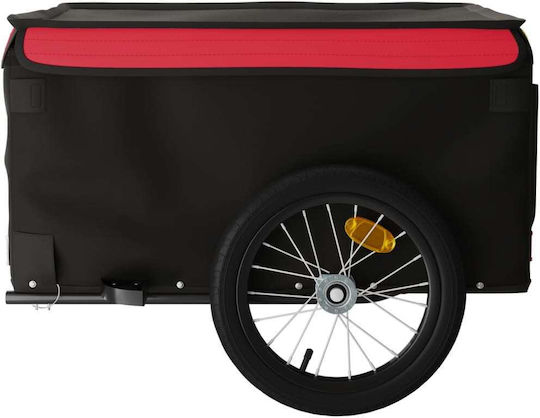 Vidaxl Anhänger Fahrradzubehör Schwarz Rot 45 Kilo Eisen