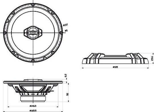 Sencor Σετ Ηχεία Αυτοκινήτου 6.75" με 30W RMS (2 Δρόμων)