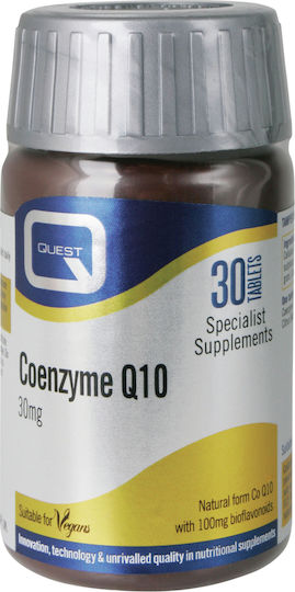 Quest Coenzyme Q10 χωρίς Γλουτένη 30mg 30 ταμπλέτες