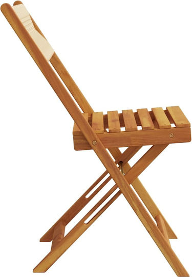 Outdoor-Stuhl Hölzernes Black 2Stück 38x32.5x80εκ.