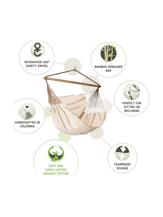 Showood Single Hammock Beige 210x140cm