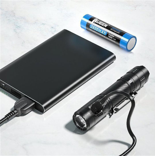 Wuben Flashlight LED Waterproof IP68 with Maximum Brightness 1200lm