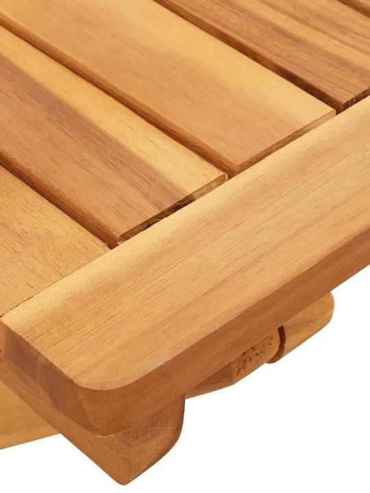 Sitting Room Outdoor Foldable Wood Table Natural 50x50x50cm