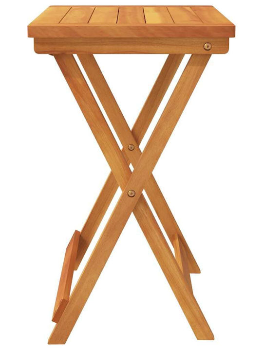 Auxiliary Outdoor Foldable Wood Table Natural 50x36x60cm