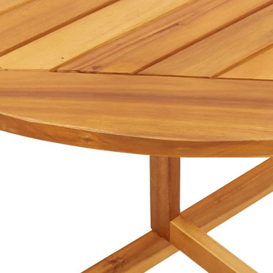 Wooden Garden & Terrace Table for Small Spaces Foldable Solid Acacia Wood 90x60x72cm
