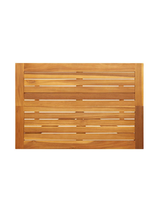 Wooden Garden & Terrace Table for Small Spaces Foldable Solid Acacia Wood 90x60x72cm