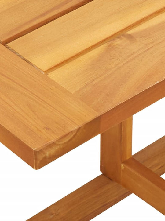 Wooden Garden & Terrace Table for Small Spaces Foldable Solid Acacia Wood 90x60x72cm
