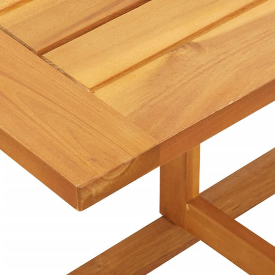 Wooden Garden & Terrace Table for Small Spaces Foldable Solid Acacia Wood 90x60x72cm