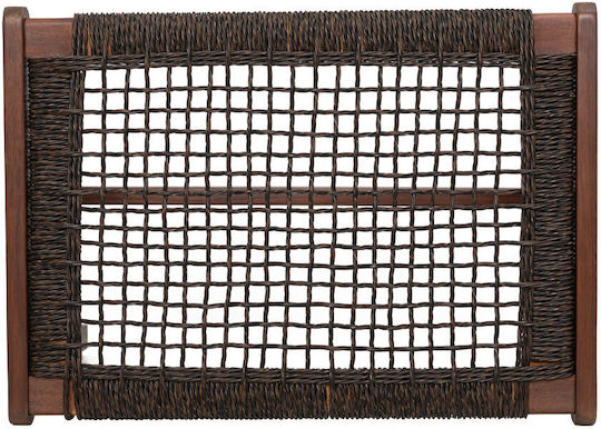 Ξύλινο Σκαμνάκι Εξωτερικού Χώρου Mesh Καφέ 41x57x57cm